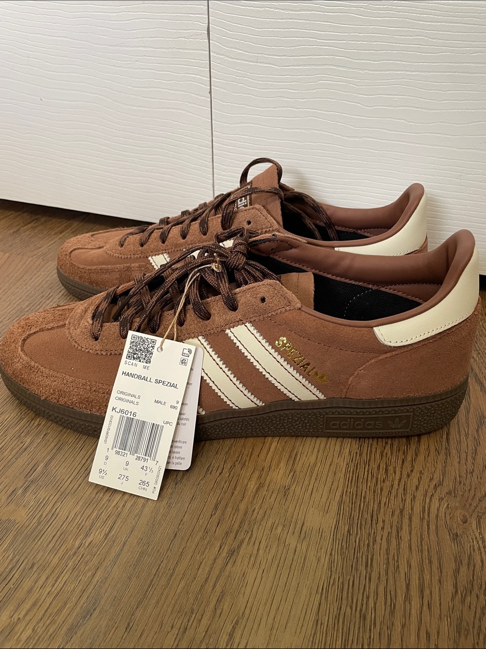 Adidas Handball Spezial Size 9.5 Mens Brown White Gum KJ6016 - NEW no box